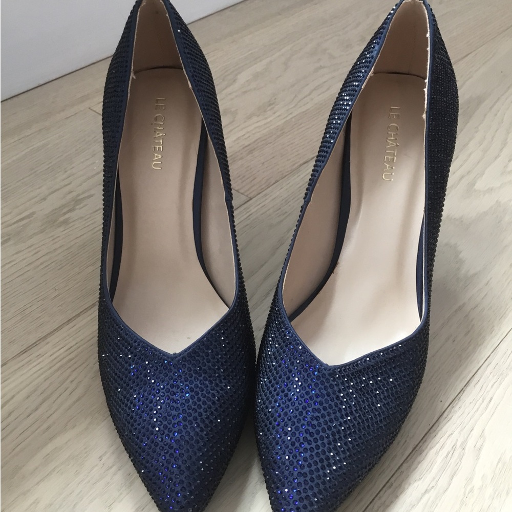 Le Chateau Women's Blue Stiletto Heels